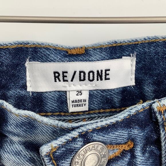 NEW! RE/DONE Super High Drainpipe Size 25 Destroy Wrecking Blue $325 msrp G17-14 - Picture 4 of 9